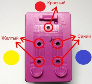 Расположение цветов в новом картридже HP 122